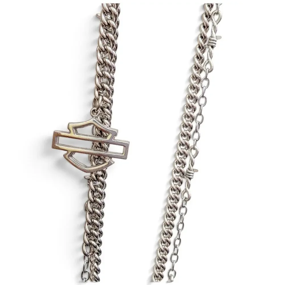 HARLEY DAVIDSON Strands Barbed Wire & Willie G Skull Wallet Pants Chain